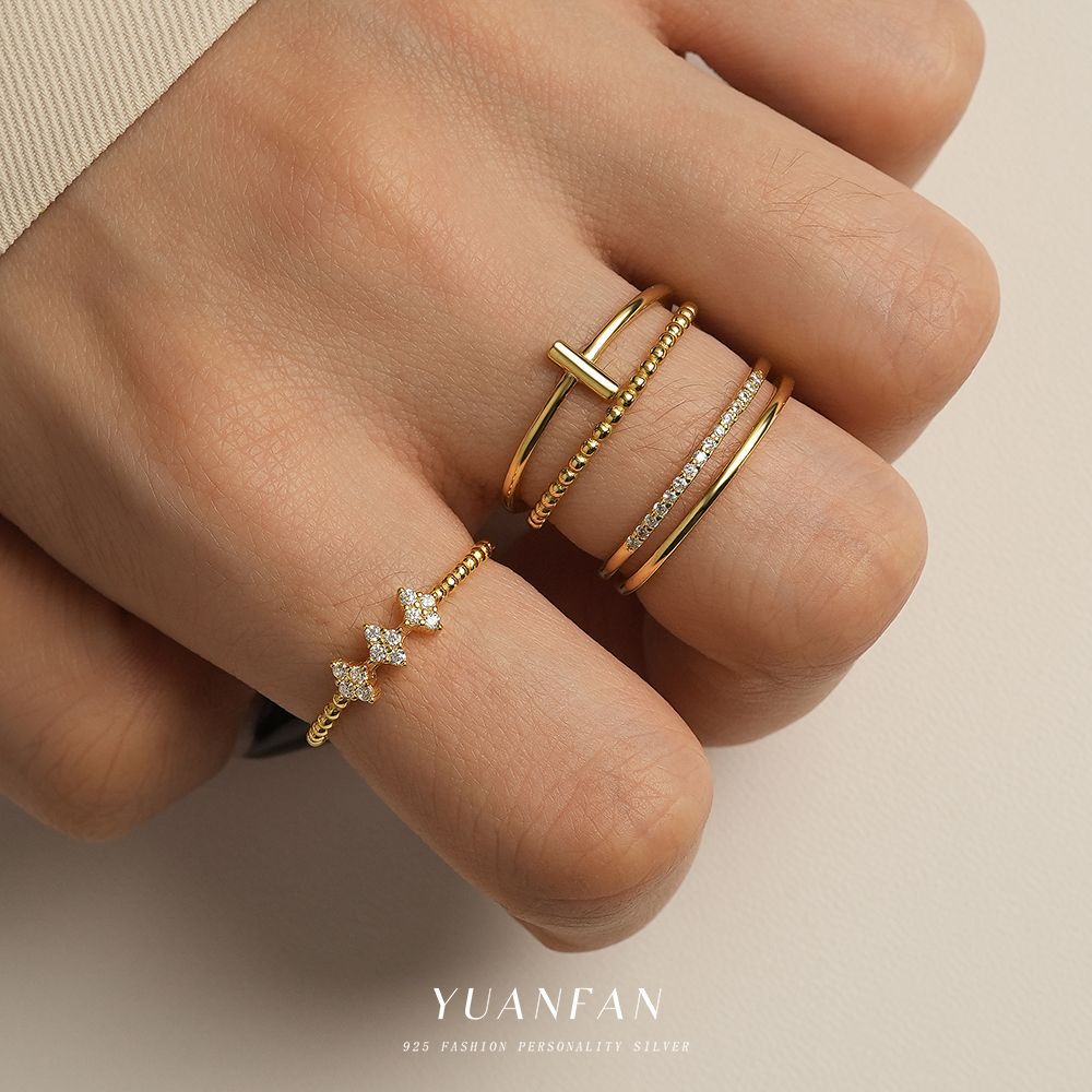 Wholesale S925 Sterling Silver Geometric Ring