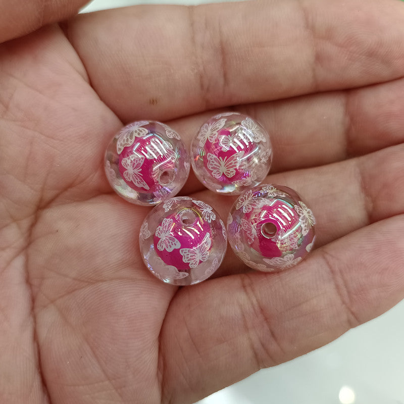 Wholesale 200pcs 16mm Personalized UV Plated White Butterfly Jewelry Accessories Beads