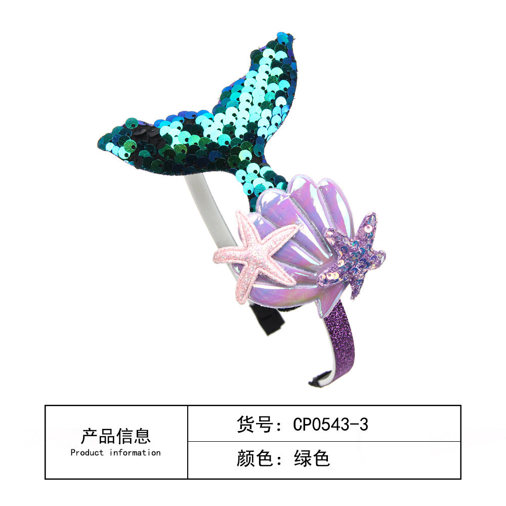 Wholesale Sequined Shell Mermaid Sweet Headband