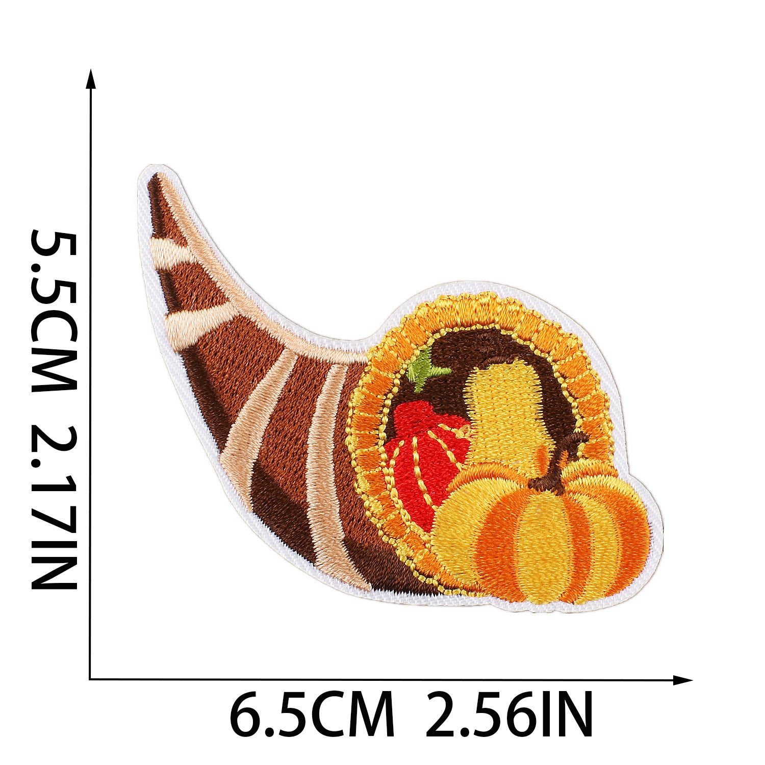 Wholesale Embroidered Patches Thanksgiving Theme Pumpkin Maple Leaf Corn Polyester Thread DIY Clothing Decorative Craft Supply