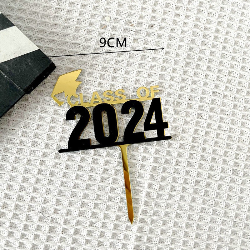 Wholesale Acrylic Graduation Happy Cake Card Decoration