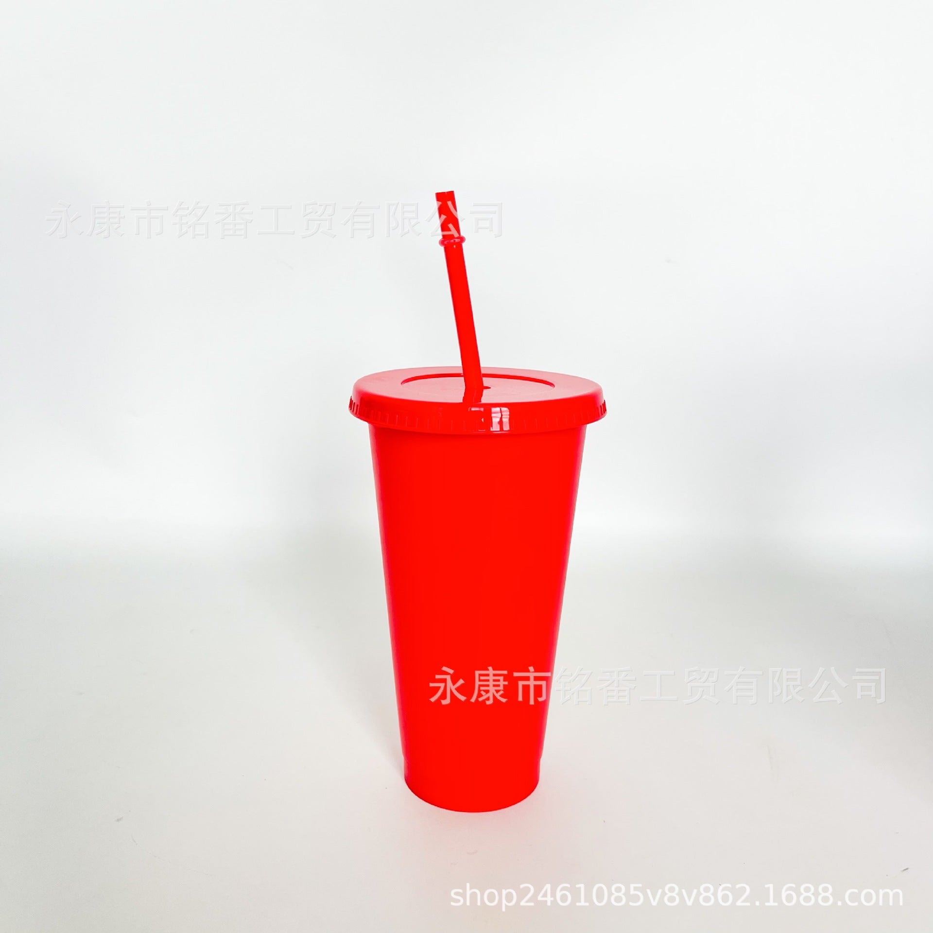 Wholesale 5pcs 24OZ solid color PP plastic large capacity 710ml straw cup