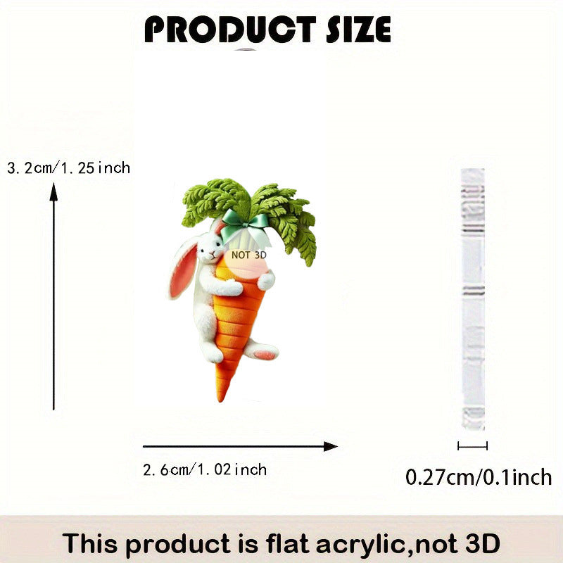 Wholesale Easter cartoon rabbit holding carrot acrylic earrings