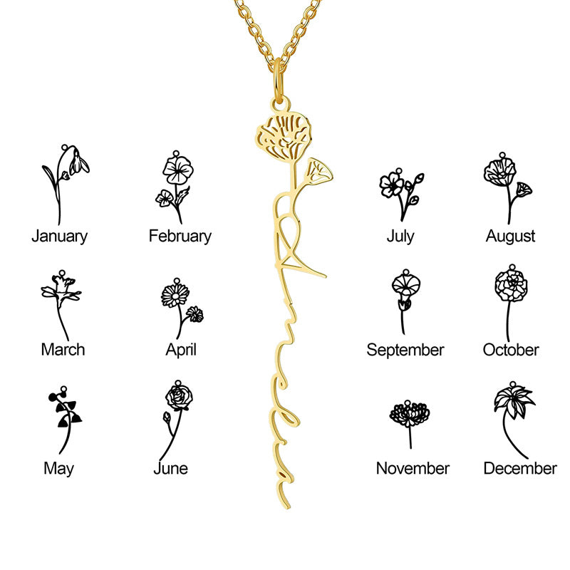 Wholesale Titanium Steel 18K Gold DIY Letter Name Necklace