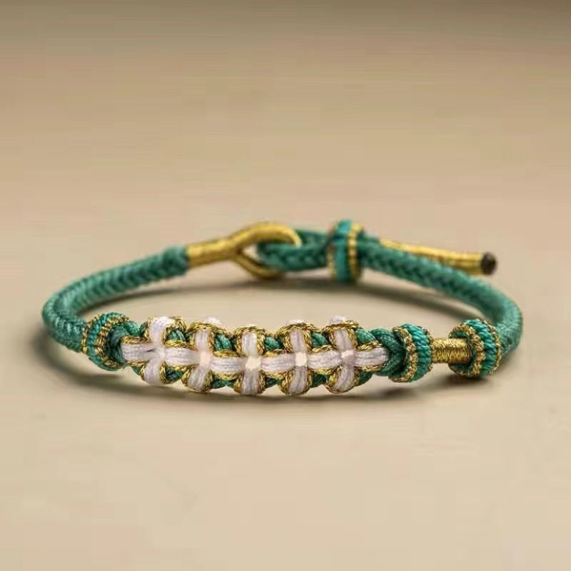 Wholesale Rope Woven Peach Blossom Knot Bracelets