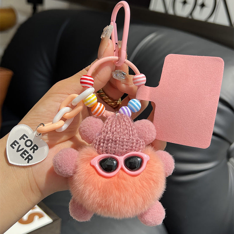 Wholesale Wholesale cute Rex rabbit fur briquettes bag pendants