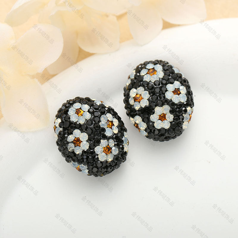 Wholesale 10pcs Plum Blossom Colorful Diamond Beads