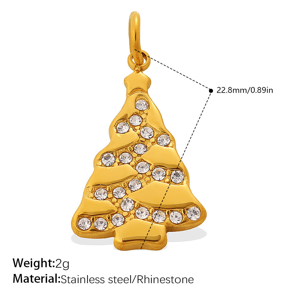 Wholesale Stainless Steel Zircon Sunflower Teardrop Pendant