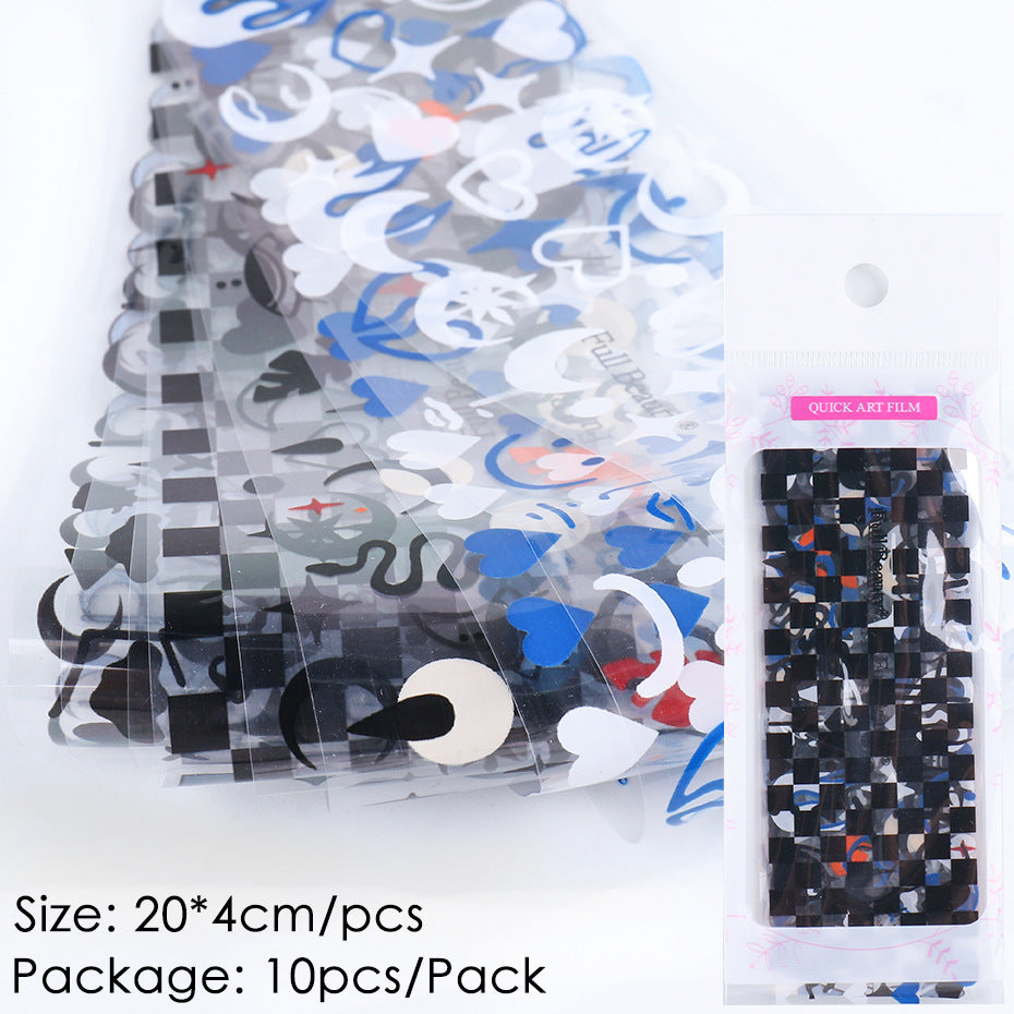 Wholesale 3pcs/pack  nail art starry sky paper ins animal pattern snake print leopard print 10 bags