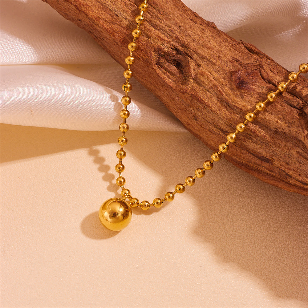 Wholesale Stainless Steel Ball Earrings Bracelet Necklace Set