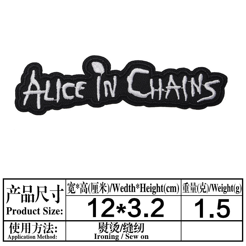 Wholesale Twill Embroidered Alphabet Patches Black White Rectangle Applique 33 Styles For Sweater DIY Craft Supply