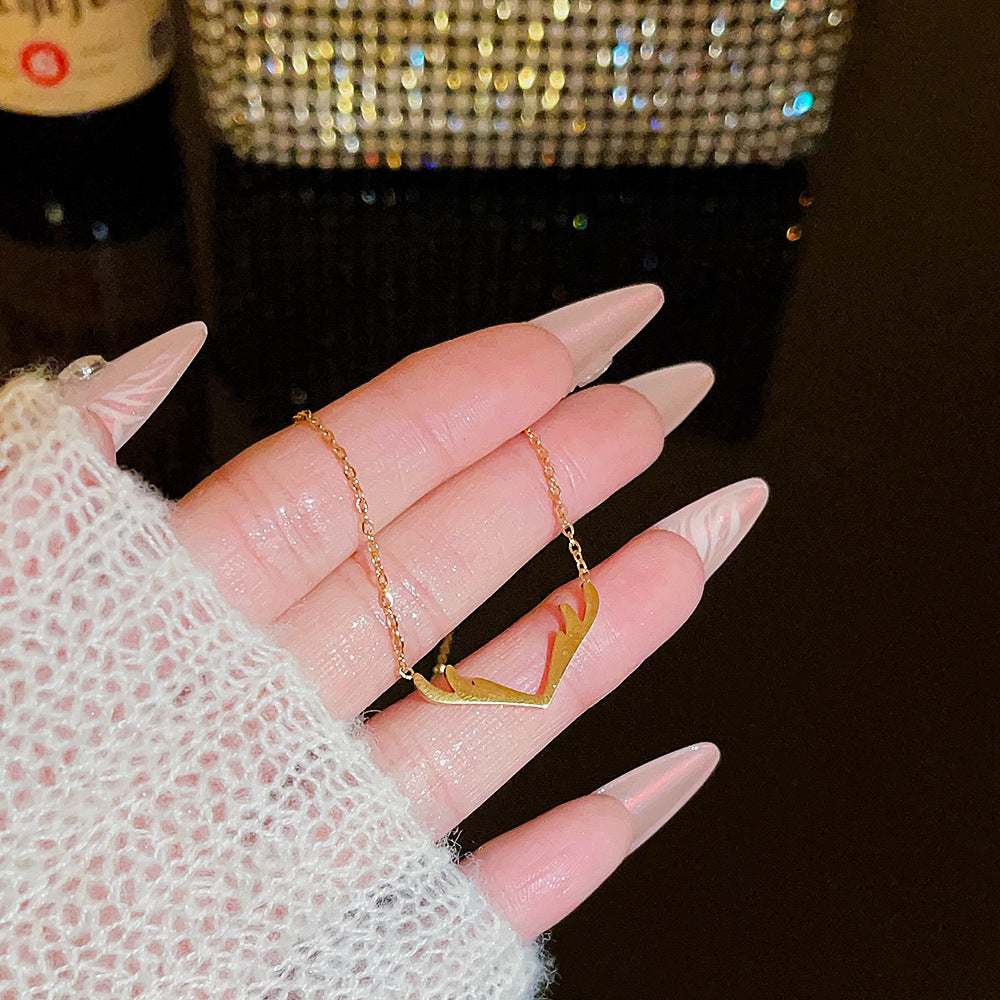 Wholesale Titanium Steel Necklace Women's All-match Sweet Chain Accessories