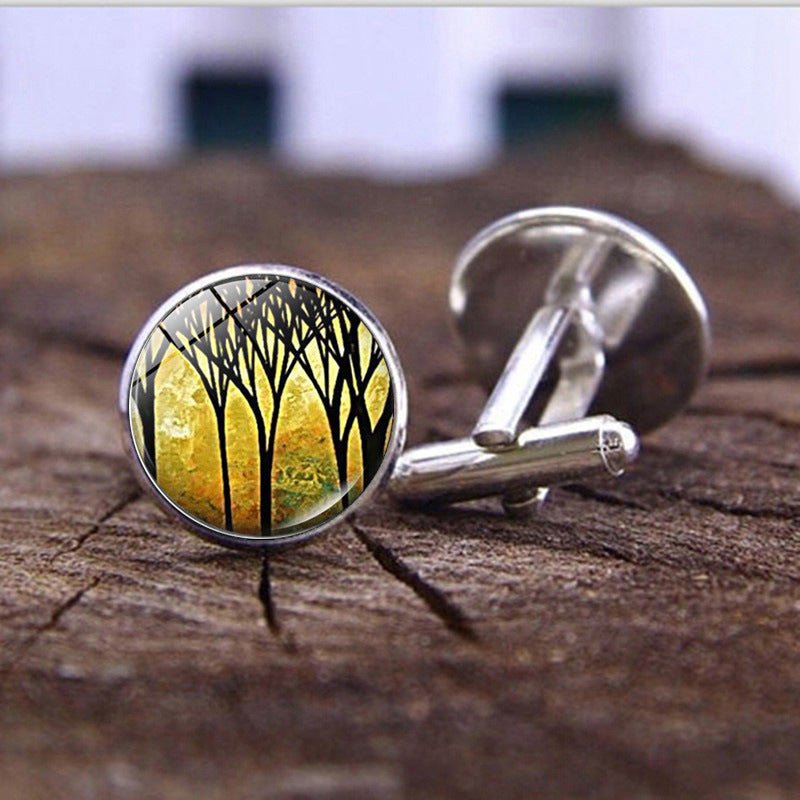 Wholesale Alloy Tree of Life Men's Cufflinks