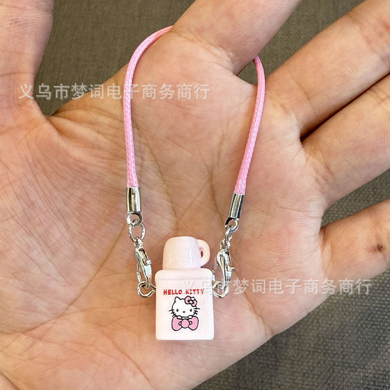Wholesale  Mini Model Ribbon Cartoon Meow Thermos Doll Accessories