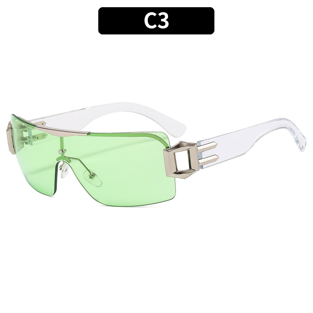 Wholesale One-piece Y2K Sports Sunscreen PC Sunglasses