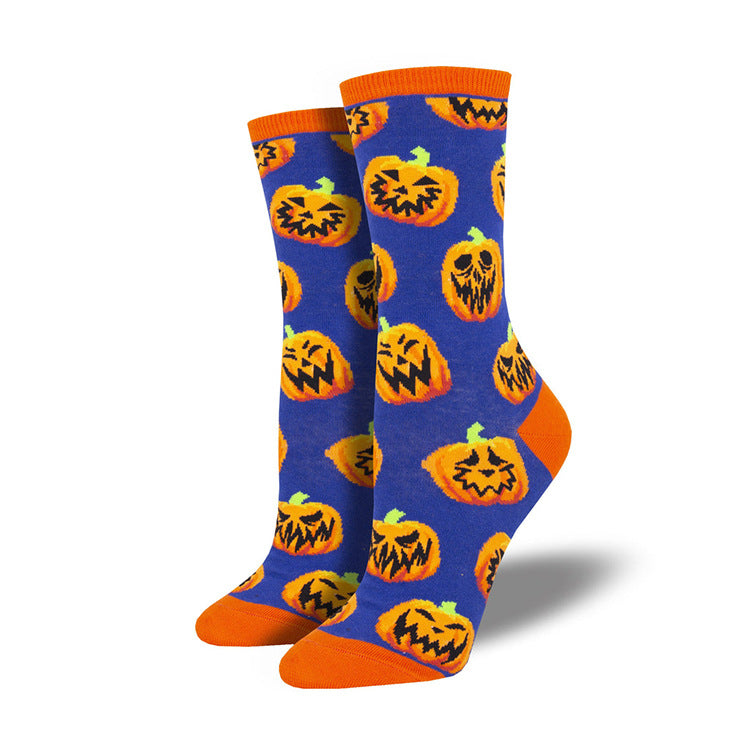 Wholesale Halloween Pumpkin Spooky Couple Socks
