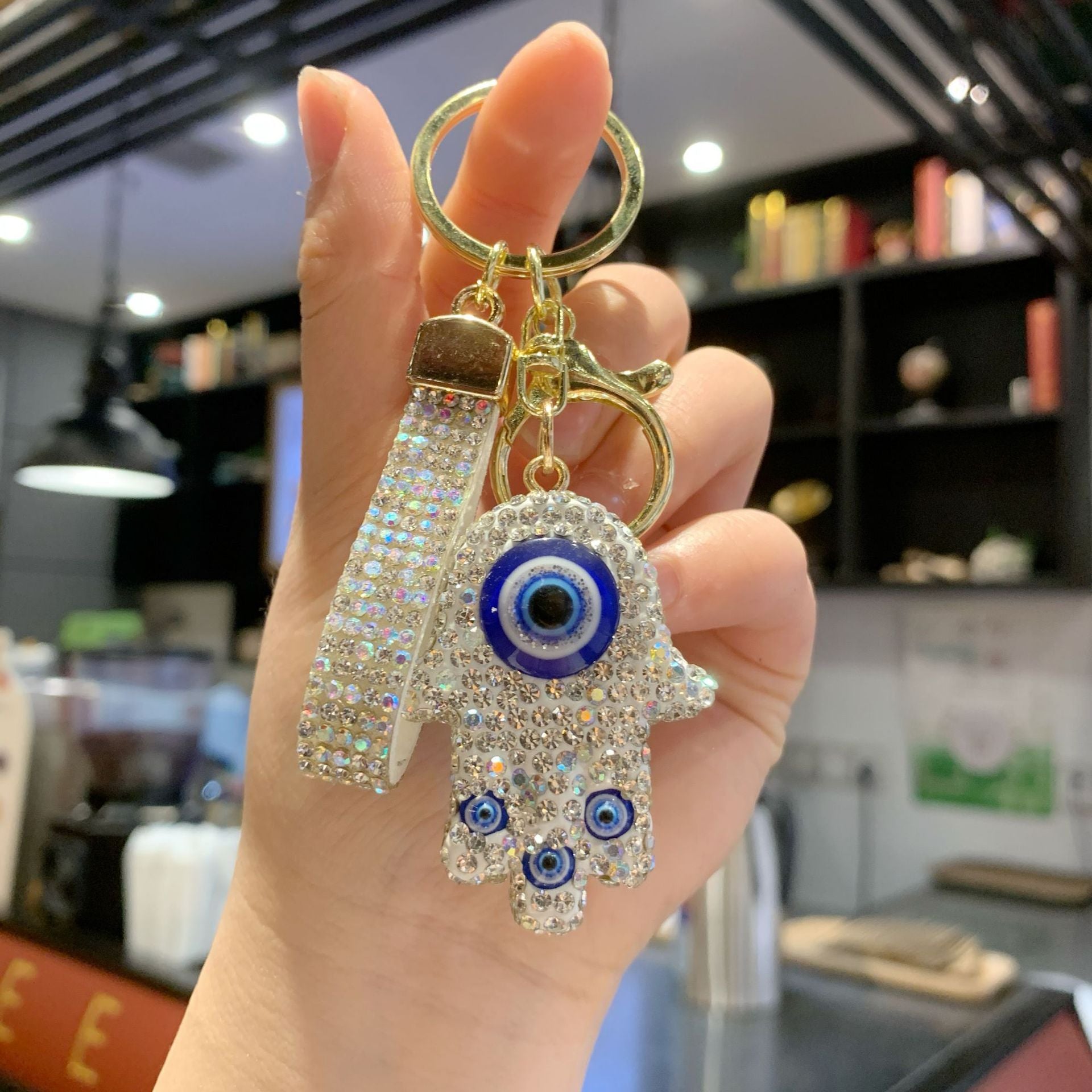Wholesale Clay Full Drill Demon Eye Keychain