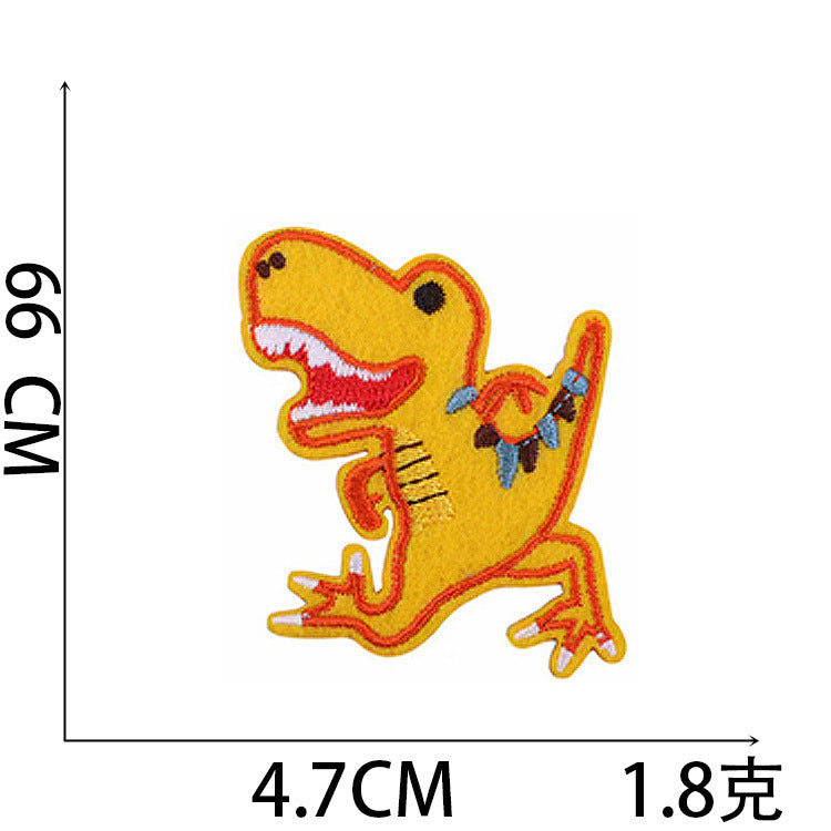 Wholesale Cute Dinosaur Embroidered Patches For Kids Clothing Iron On DIY Fashion Accessory
