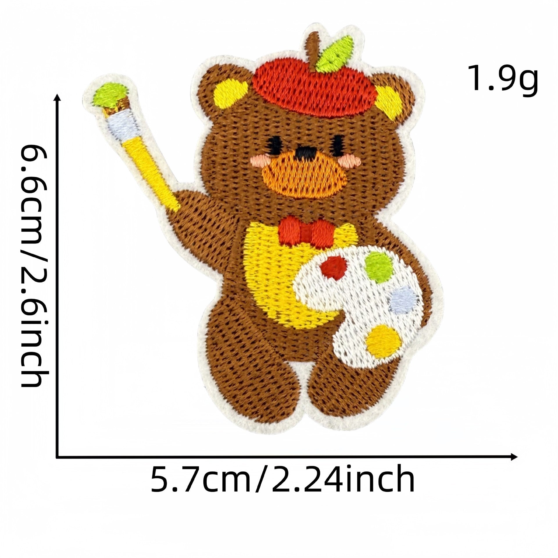 Wholesale Cute red apple cartoon embroidery DIY patches