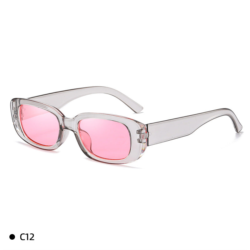Wholesale PC Film Fashion Square Frame Solid Color Sunglasses