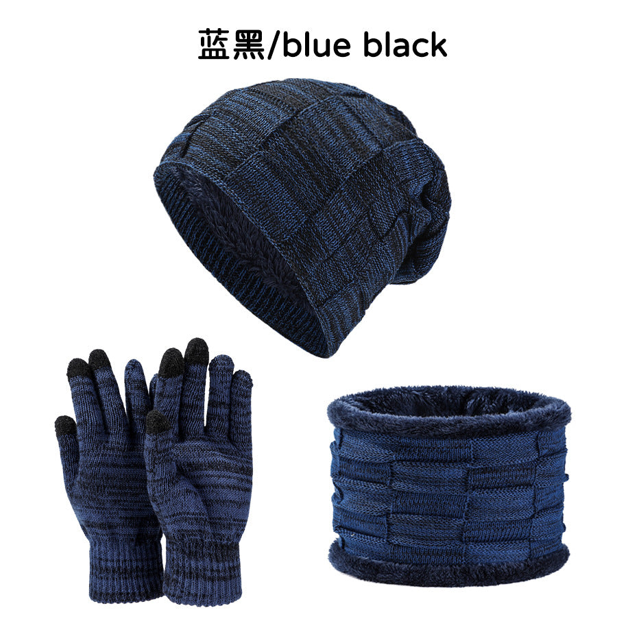 Wholesale Velvet Thickened Hat Scarf and Gloves Set