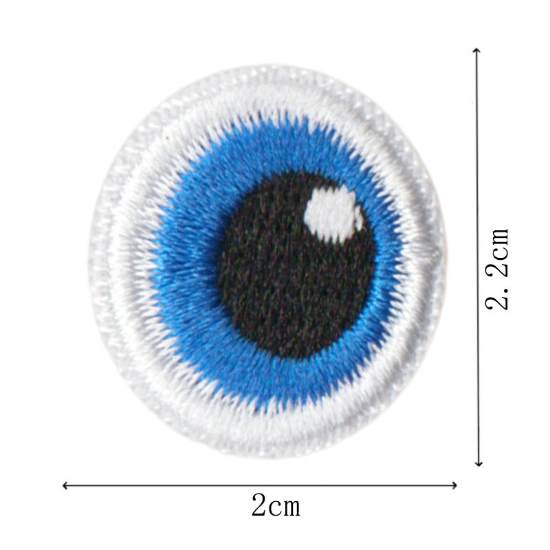 Wholesale Embroidered Cartoon Eye Patches Iron On DIY Decorative Accent For Towels Clothing Craft Supply