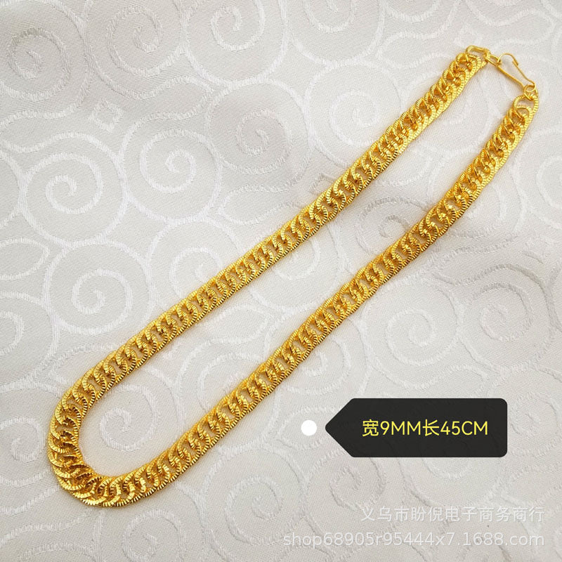 Wholesale Simulated Gold Chain Tycoon Photo Props Hip-hop Style Domineering Men's Big Gold Necklace