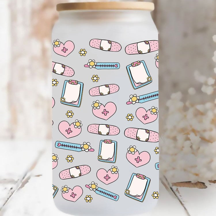 Wholesale Color Needle Tube Medical Series 16oz Cup UV DTF Wraps