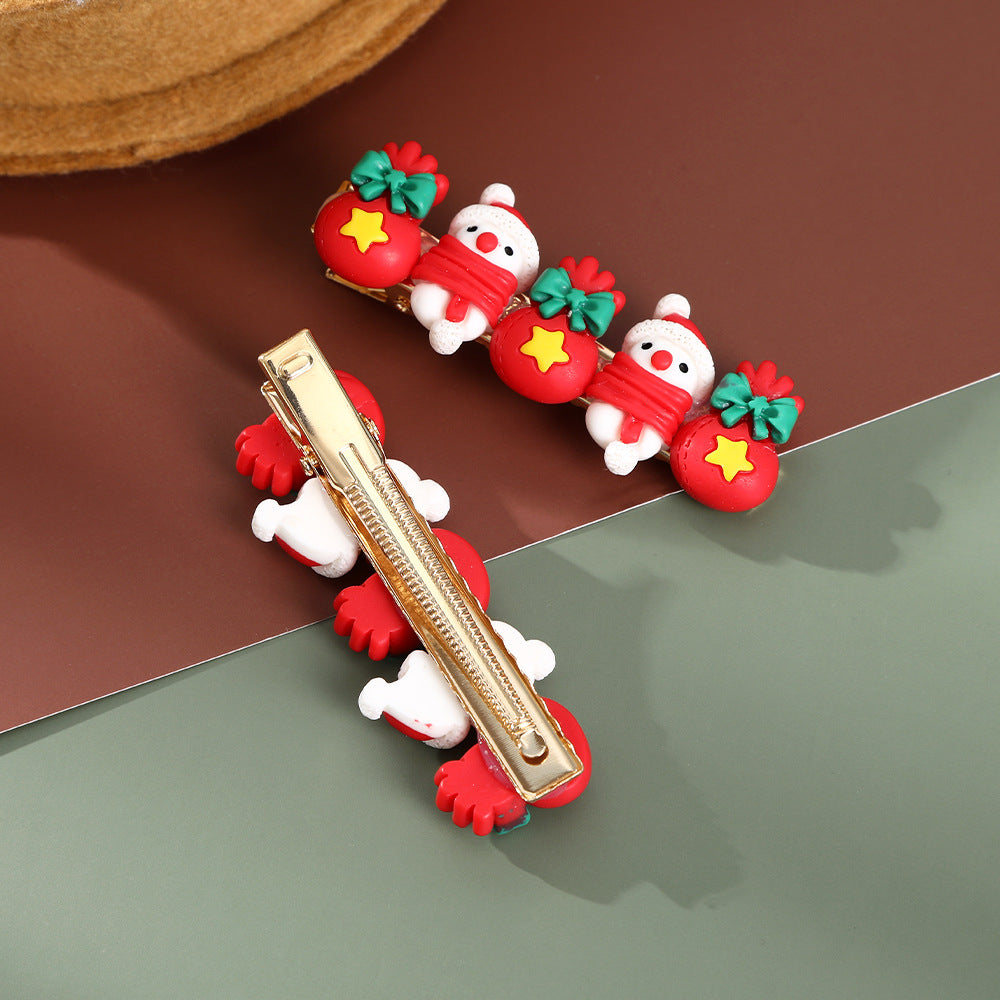 Wholesale Santa Claus Plastic Hairpins