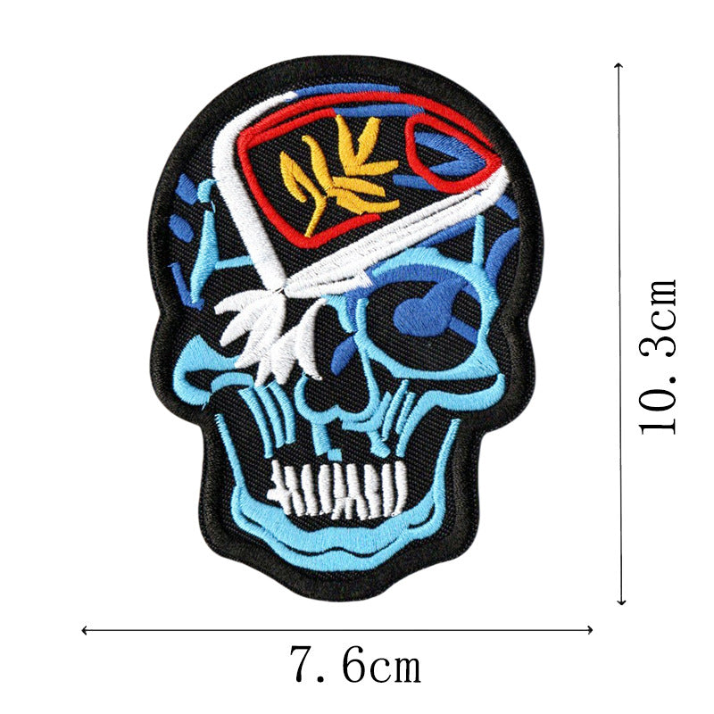Wholesale Punk Skull Embroidered Patches DIY Sew On Clothing Accessory For Coats