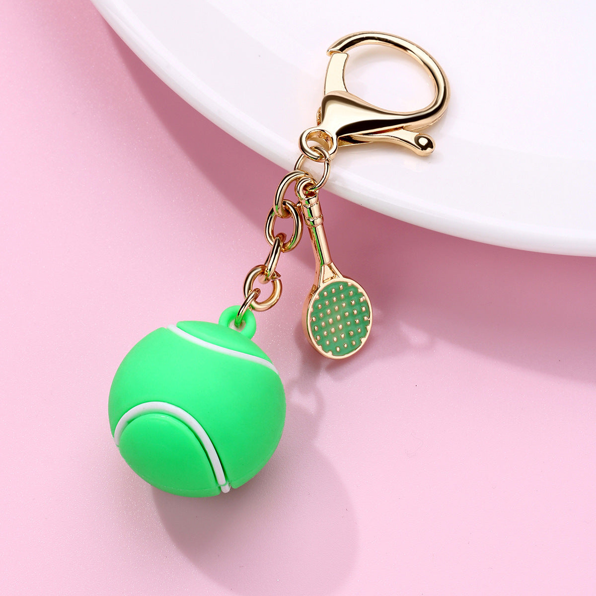 Wholesale 2pcs soft rubber ball pendant World Cup football baseball key chain