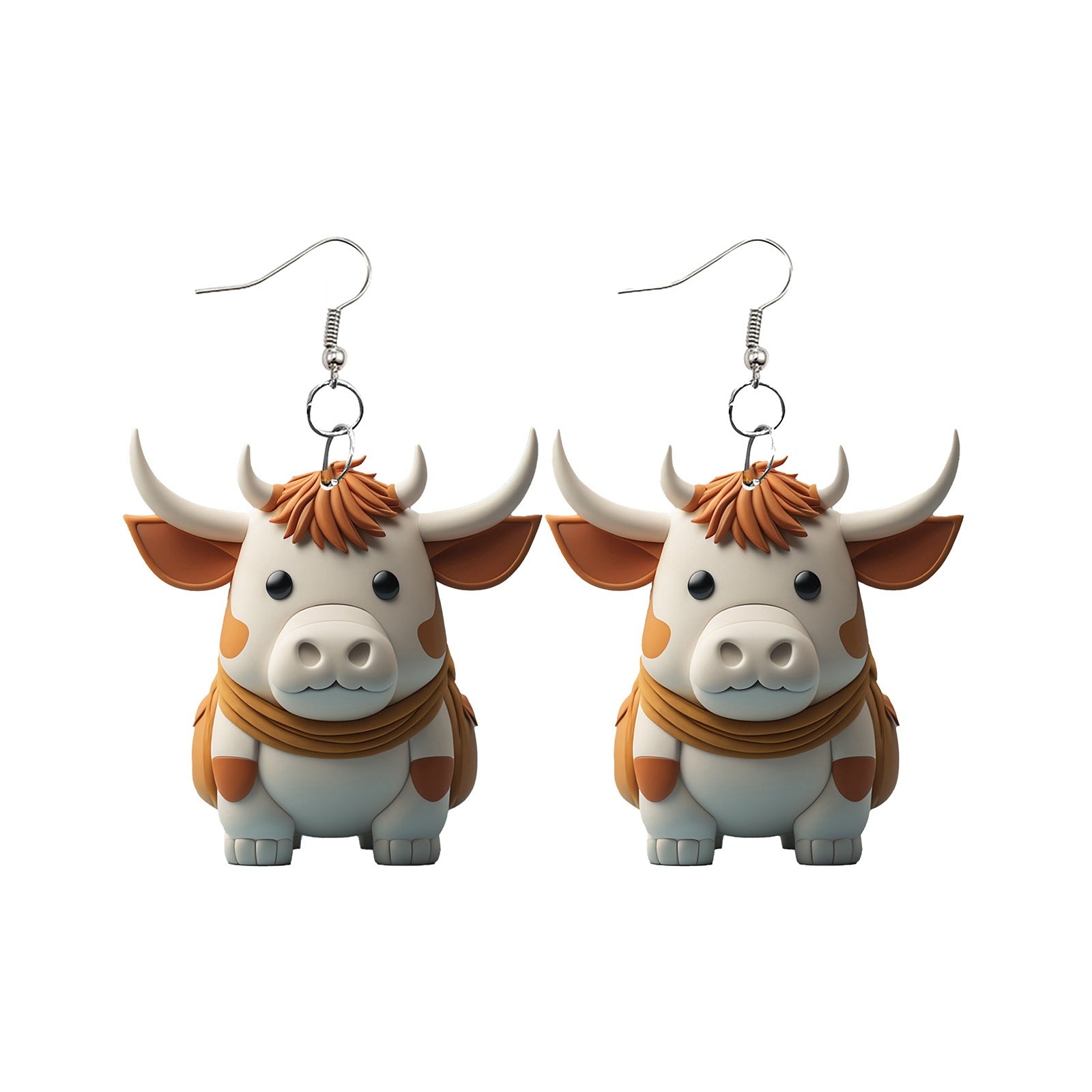 Wholesale Cartoon Cute Farm Yak Creative Acrylic Earrings