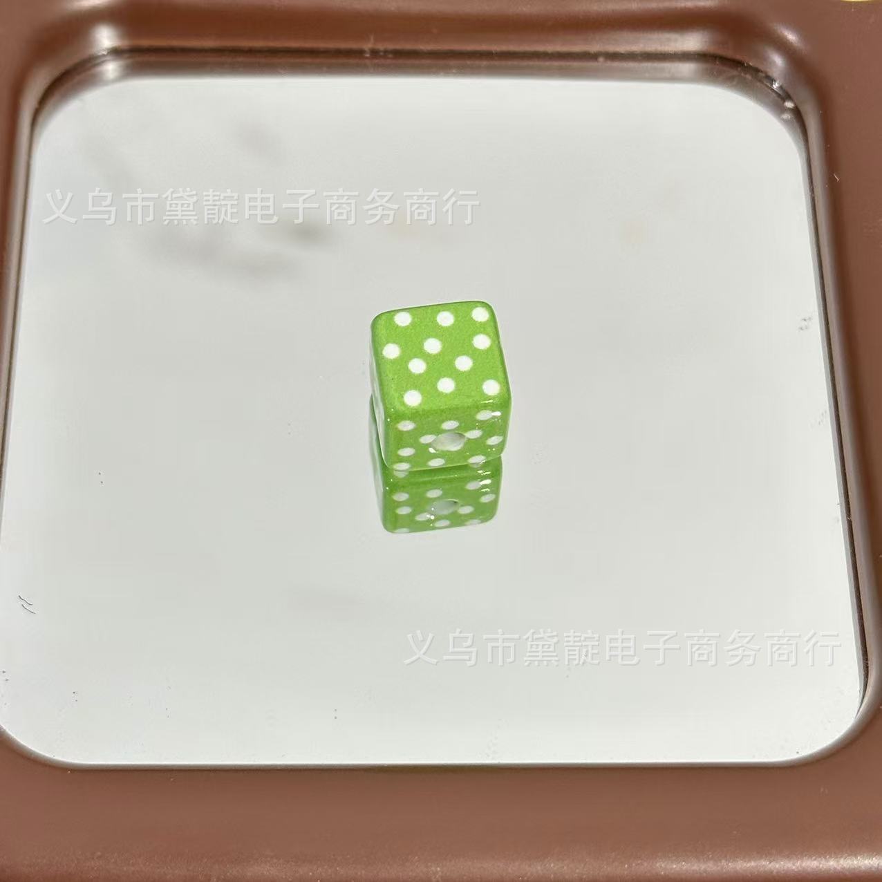 Wholesale 10pcs Color Dot Four-sided Square Acrylic Beads