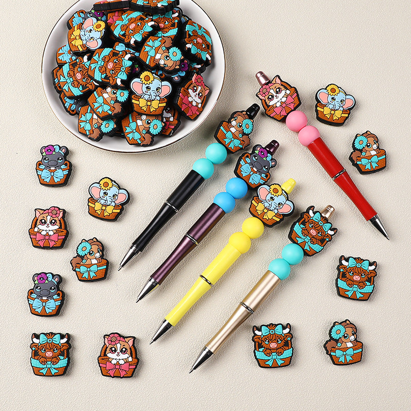 Wholesale 20pcs/pack Animal silicone beads cartoon DIY beads