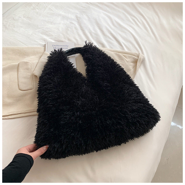 Wholesale Autumn and Winter Plush Large Capacity Bags