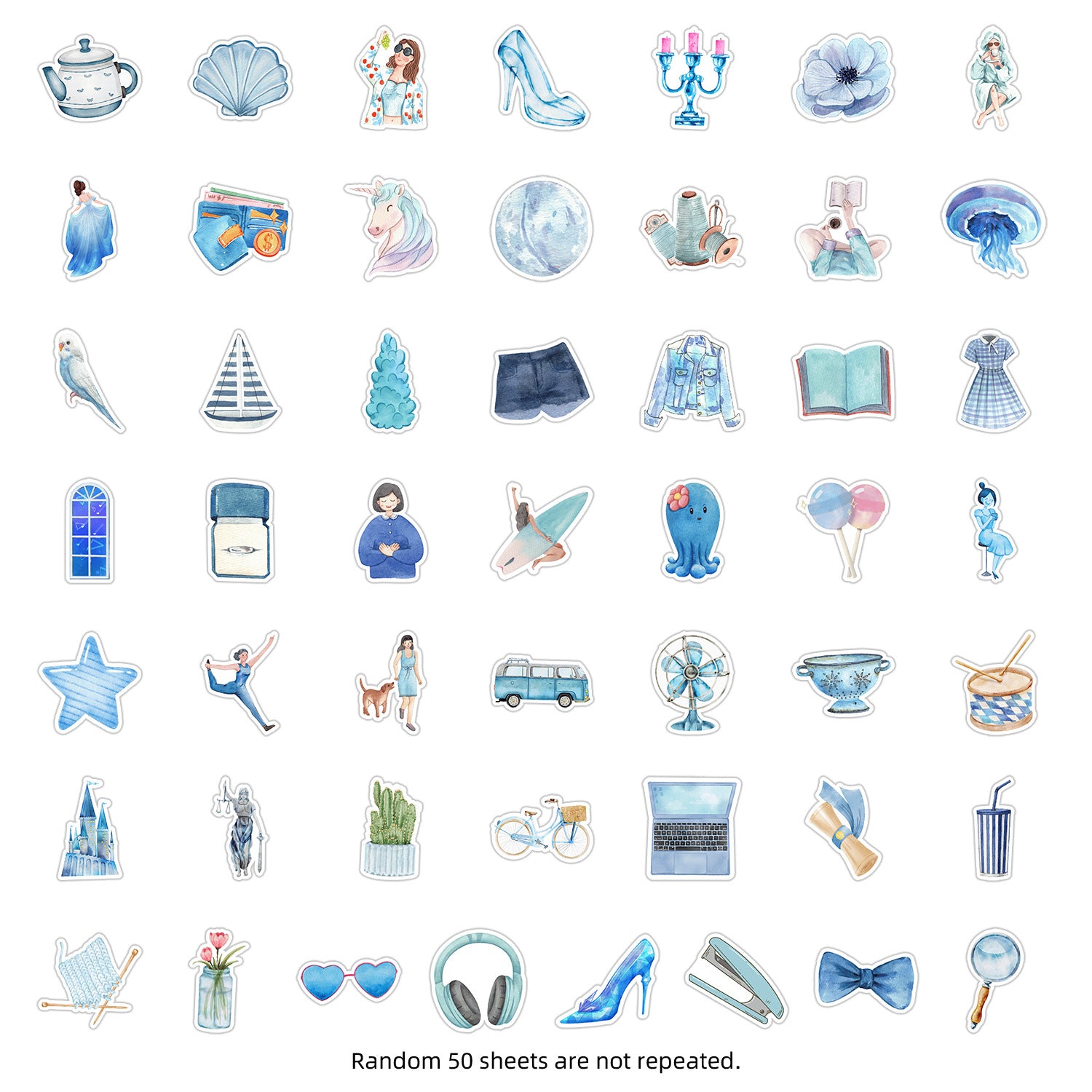 Wholesale 50 cartoon graffiti stickers waterproof decorative stickers