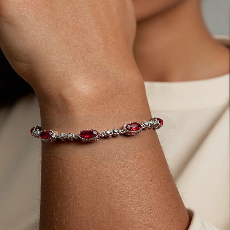 Wholesale handmade inlaid colorful zircon niche ladies jewelry Bracelet