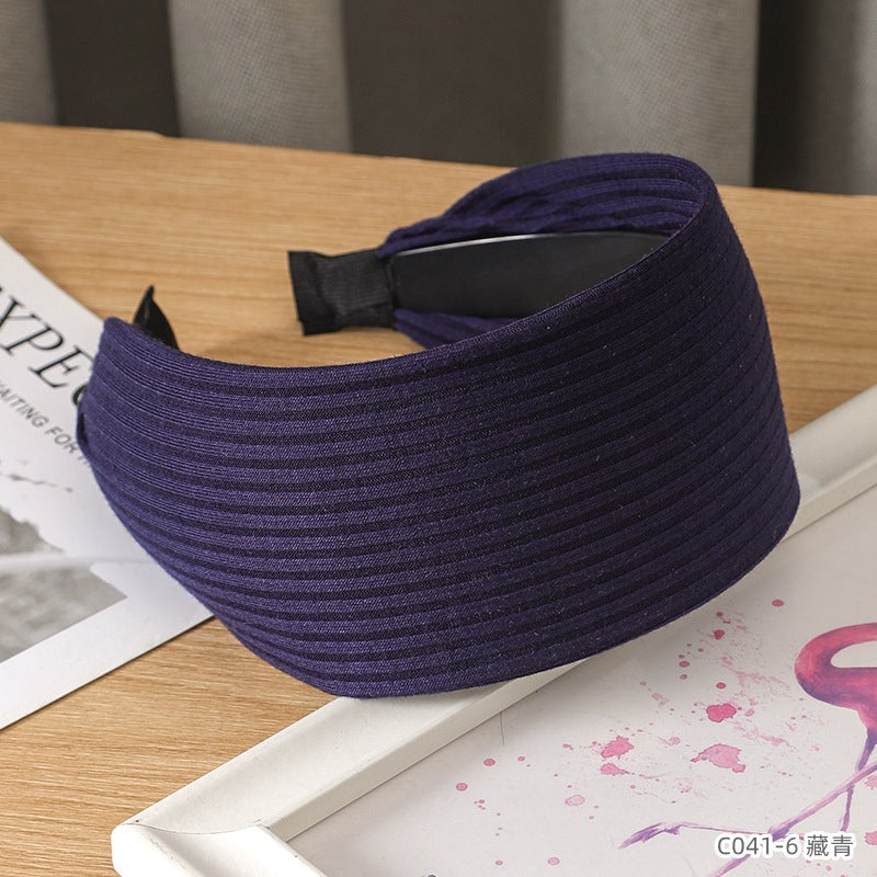 Wholesale French knitted widened headband fabric headband
