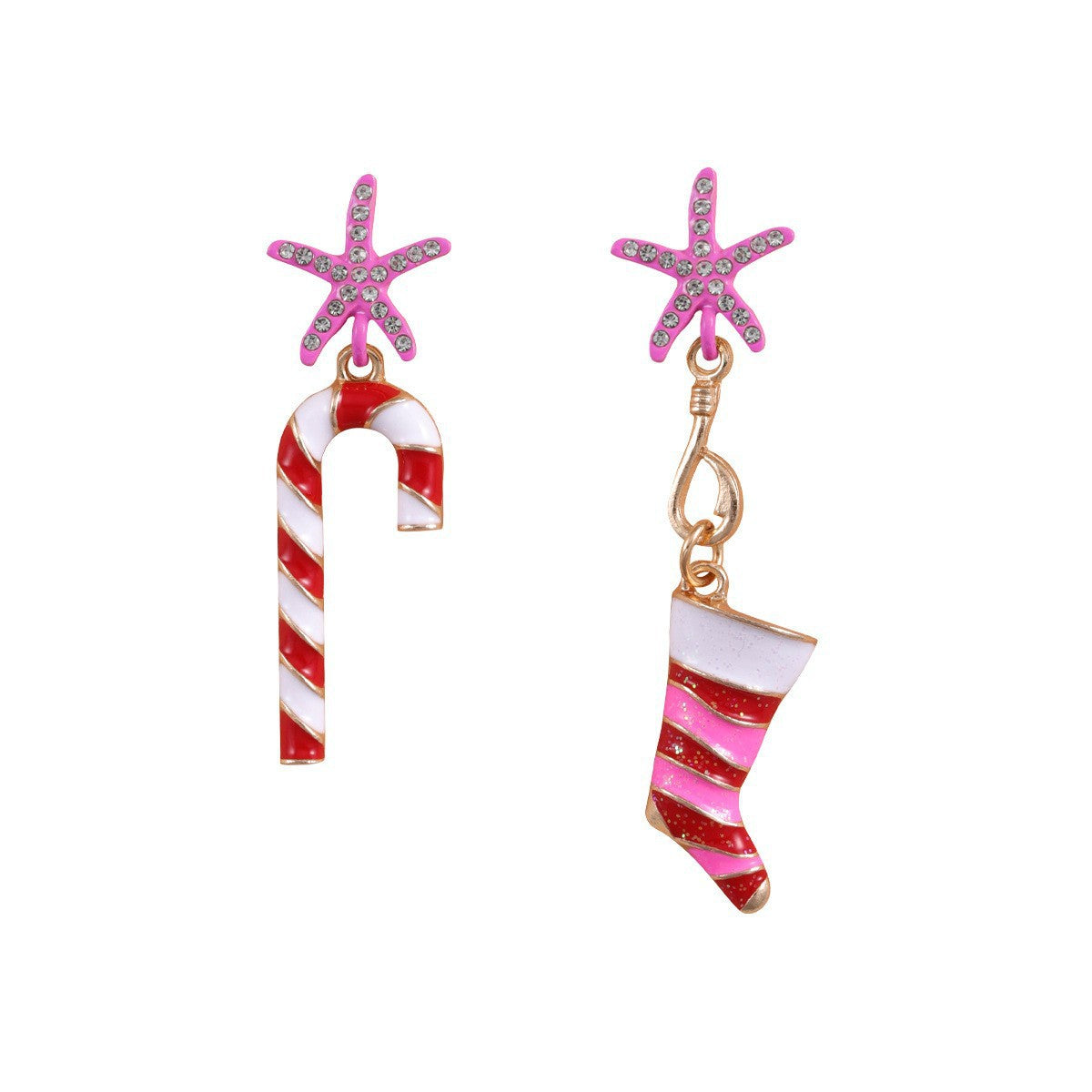 Wholesale Cute cartoon beaded  Christmas tree earrings