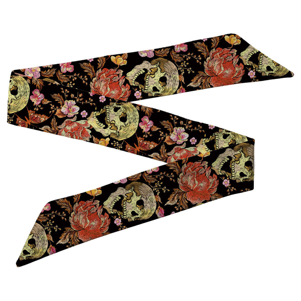 Wholesale Fresh Flower Skull Polyester Hair Bands