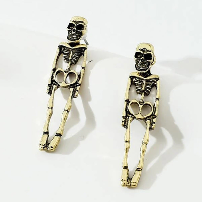 Wholesale Halloween Skull Skeleton Alloy Earrings