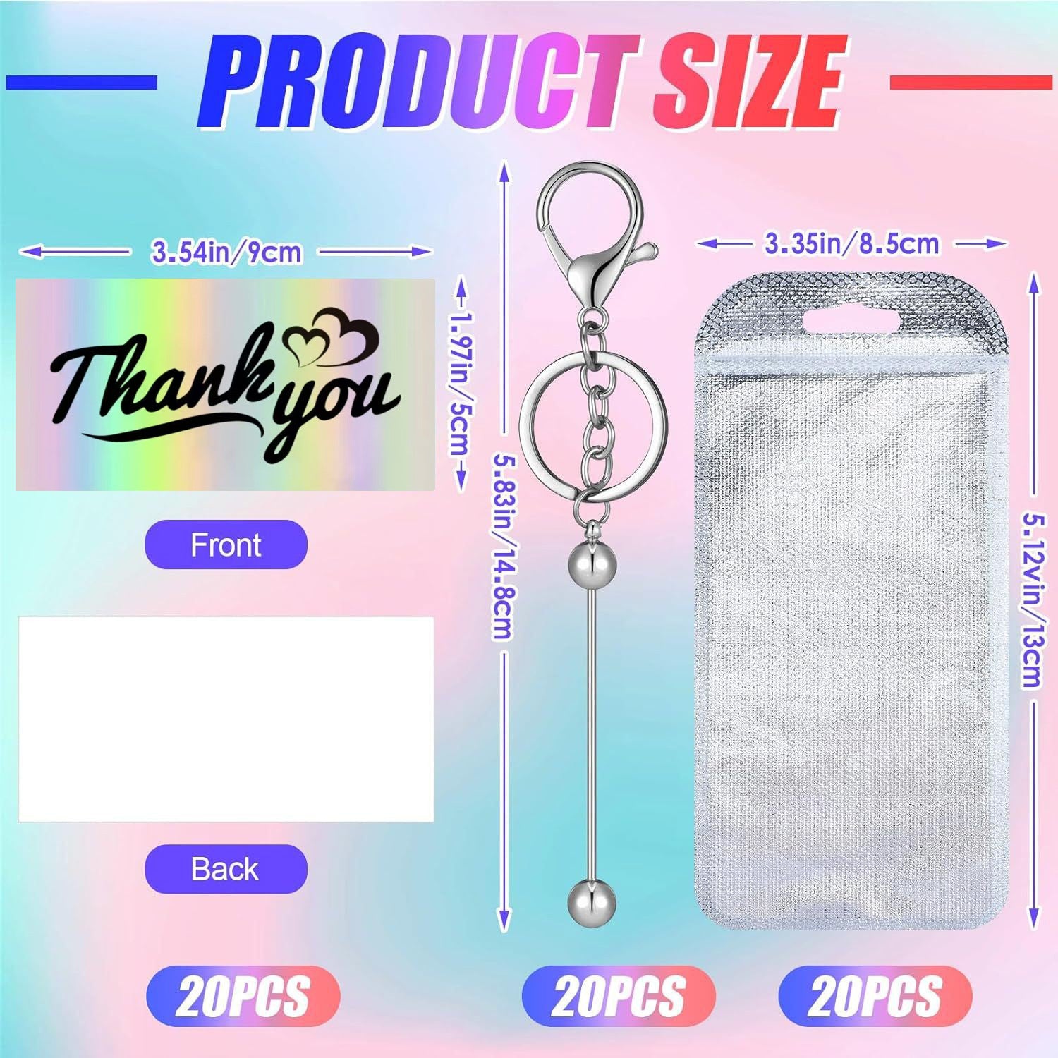 Wholesale  beaded key chain Rod DIY handmade beaded key chain