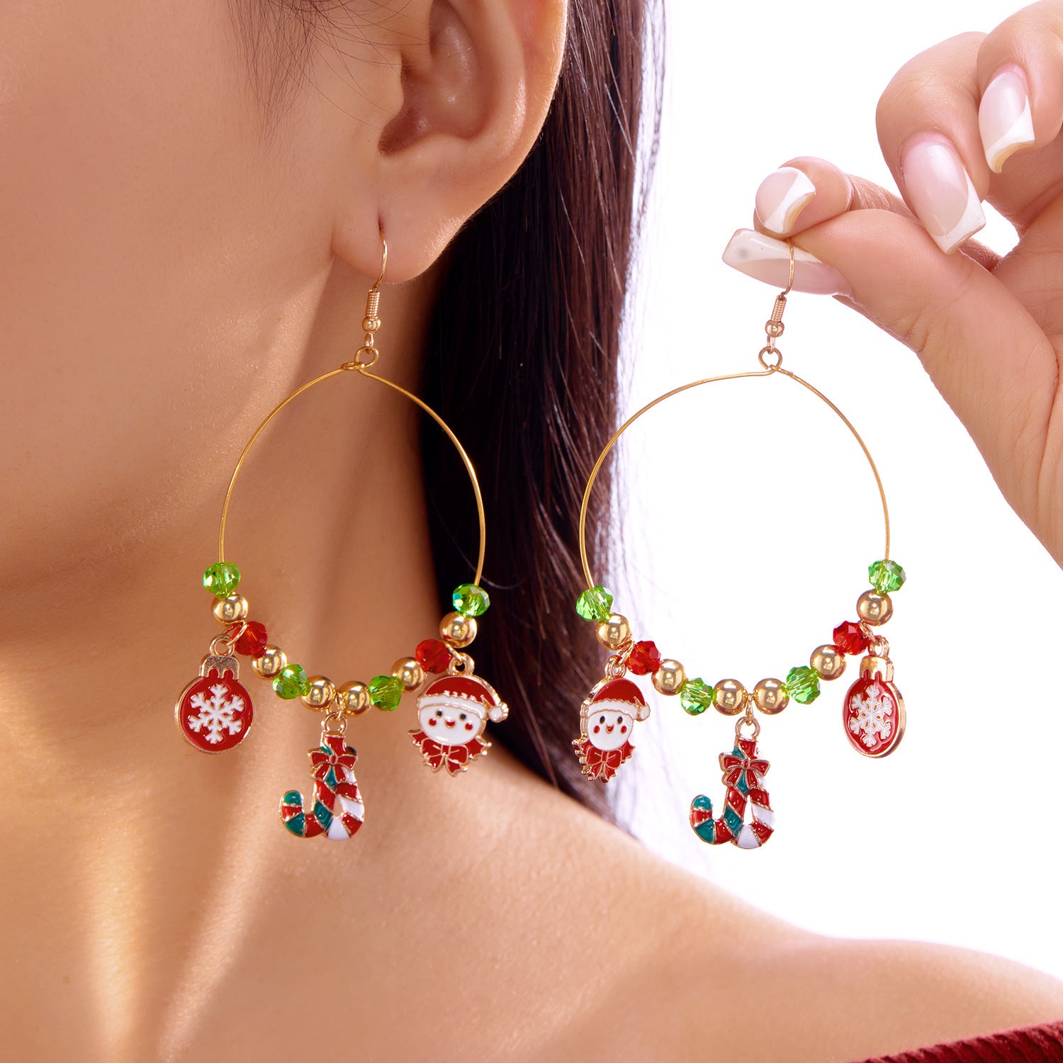 Wholesale Christmas tree  reindee  gingerbread man earrings