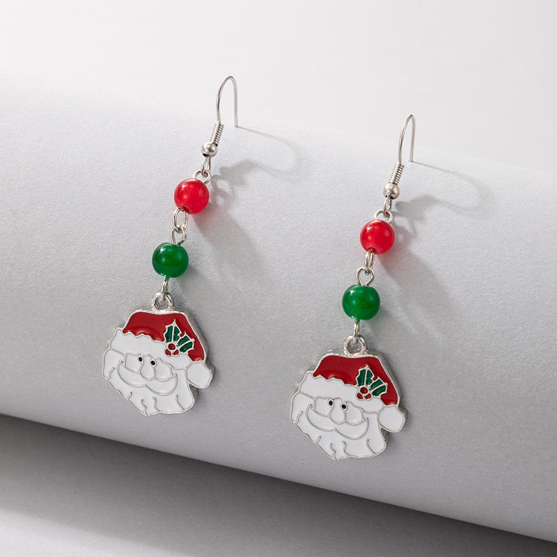 Wholesale Christmas Colorful Pearl Earrings
