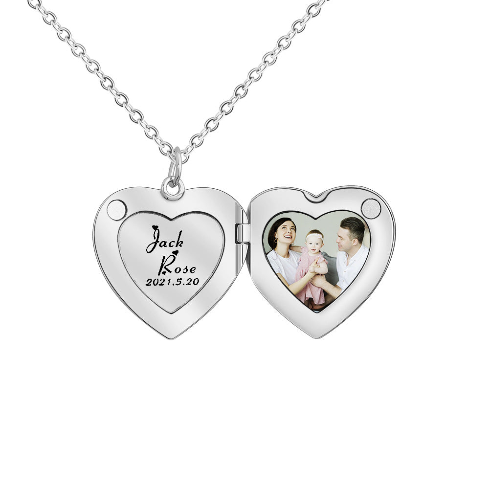 Wholesale Valentine' s Day engraved love necklace