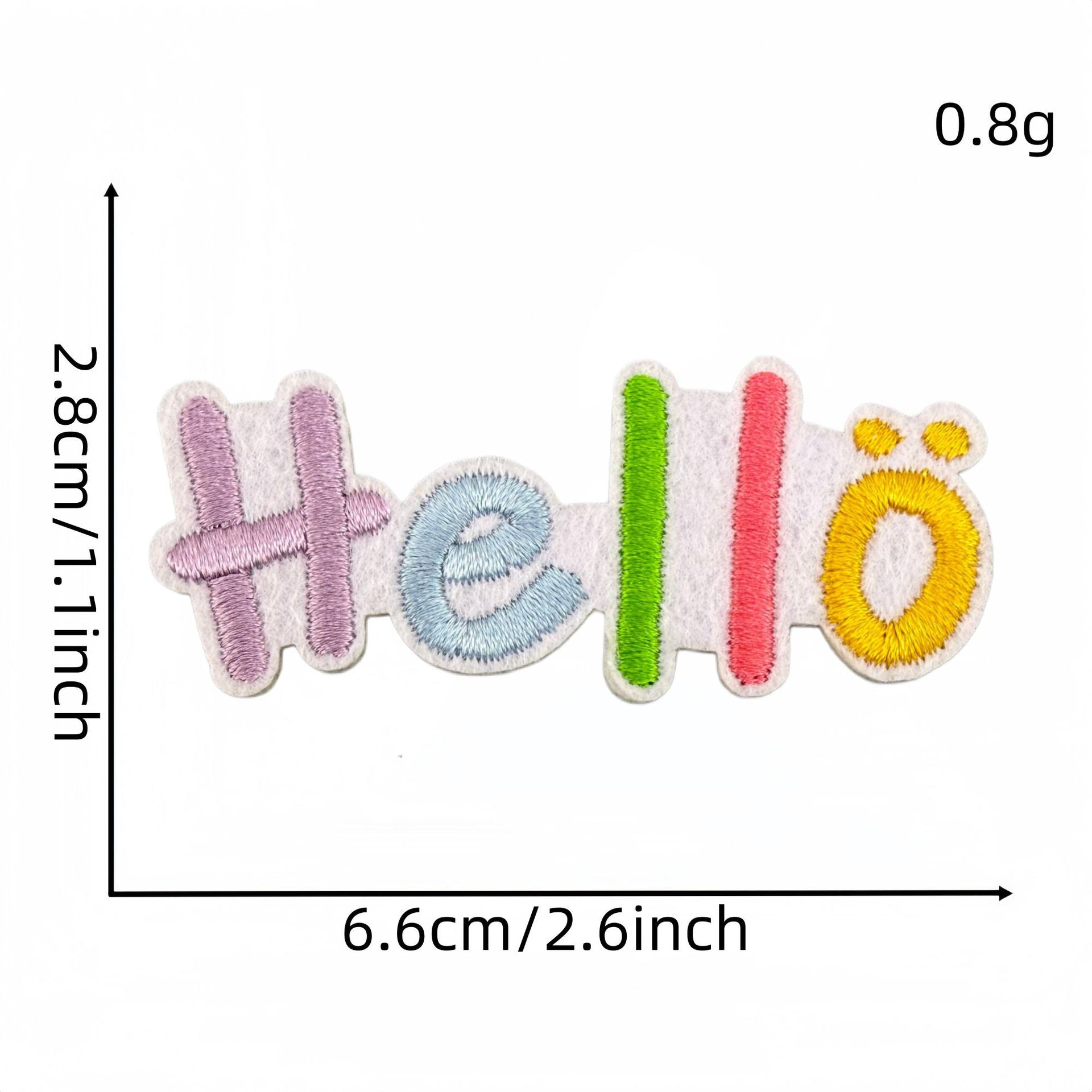 Wholesale Cartoon Hello Embroidered Patch For Everyday DIY Decoration Clothing Accessory