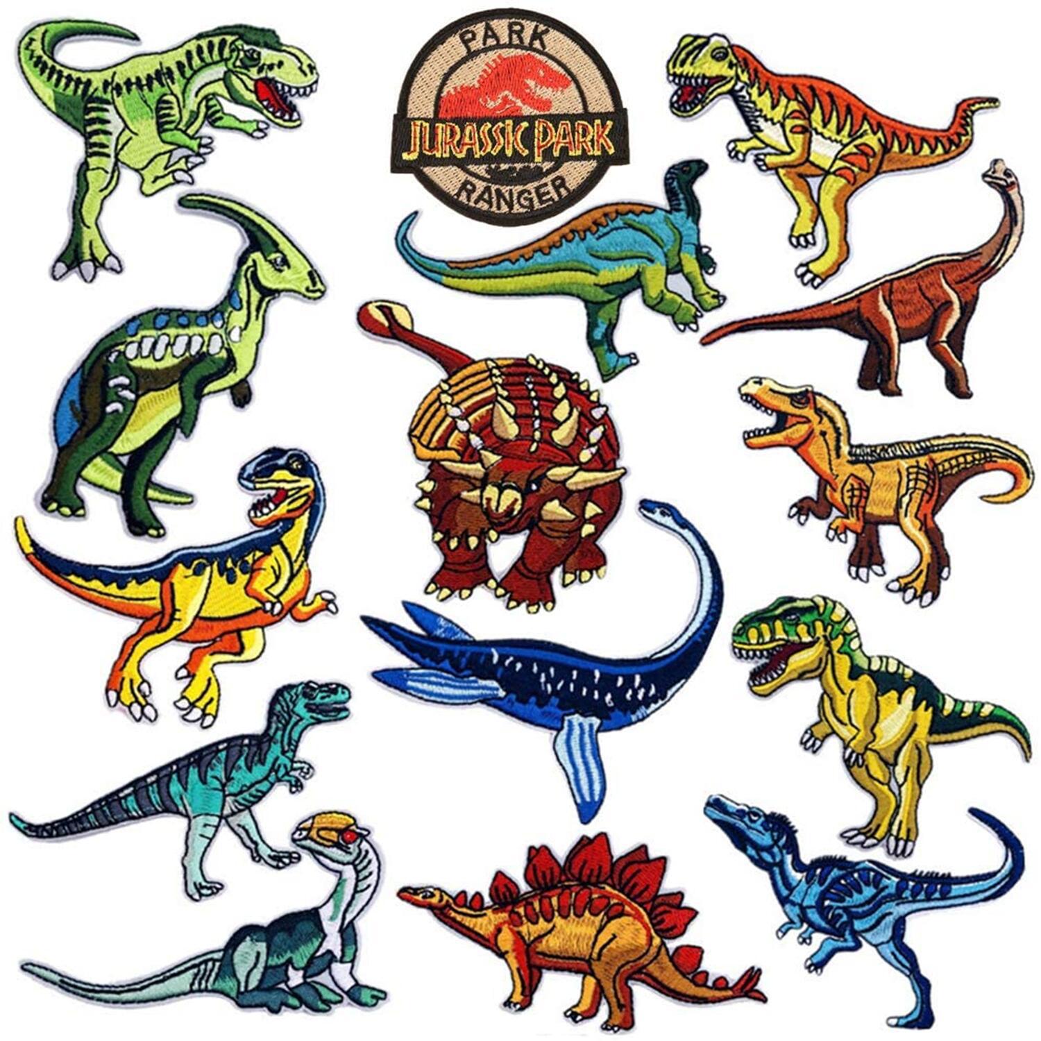 Wholesale Felt Twill Sequin Dinosaur Cartoon Patch Set For Clothing Decoration And DIY Craft Supply