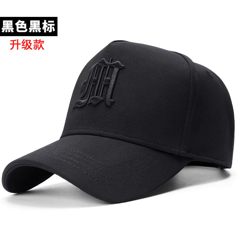 Wholesale Black large head circumference men's high top baseball cap