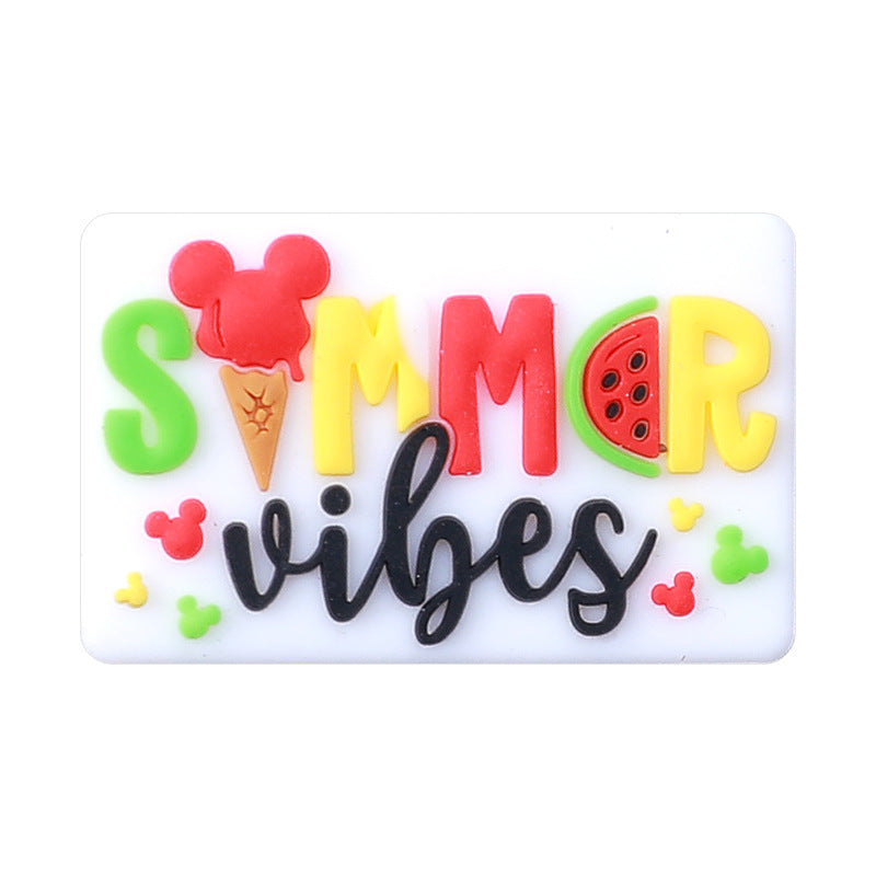 Wholesale 20pcs Cartoon Dwarf Creative Alphabet Gnome Silicone Beads