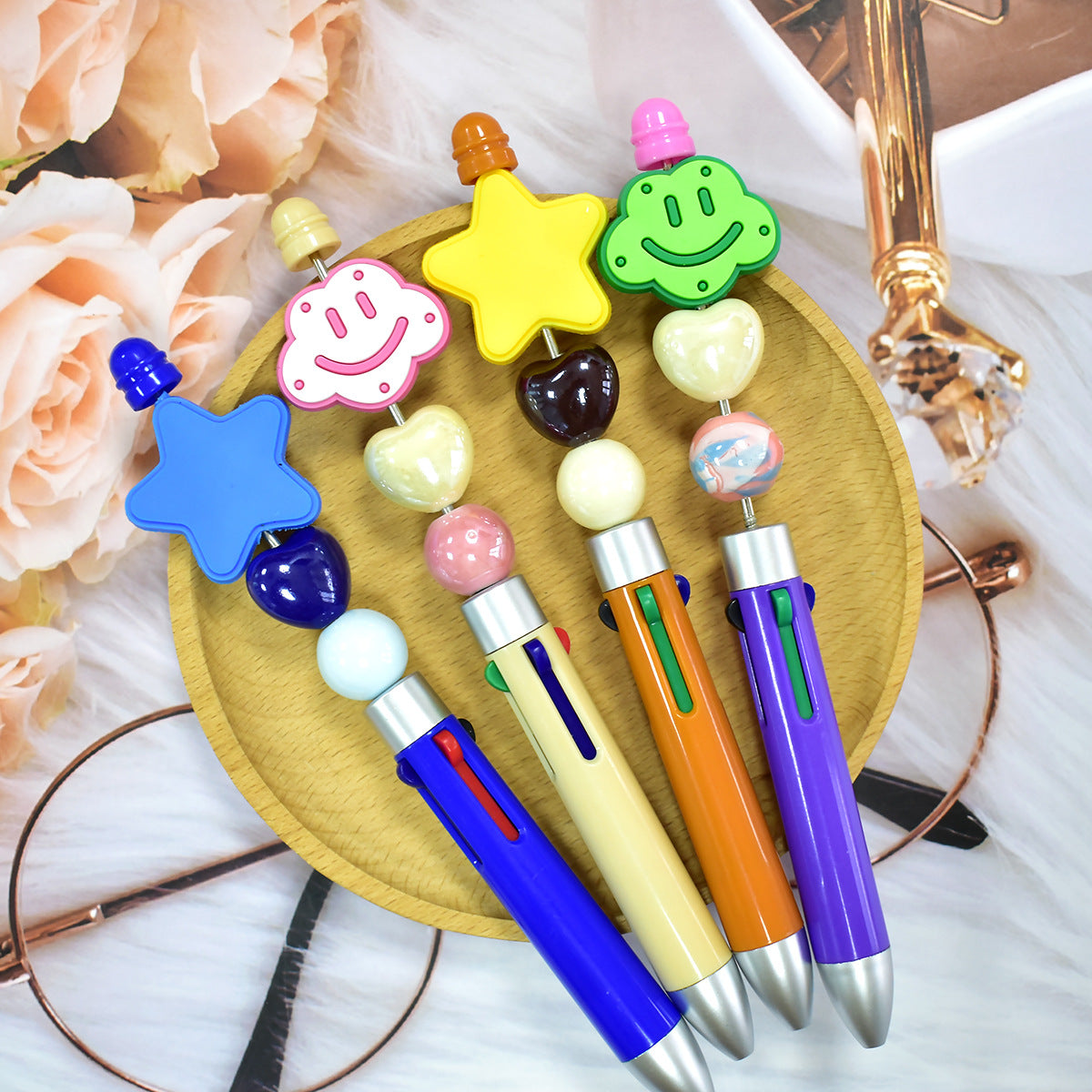 Wholesale Random 100pcs/pack  Cartoon star cloud bead  Focal Beads